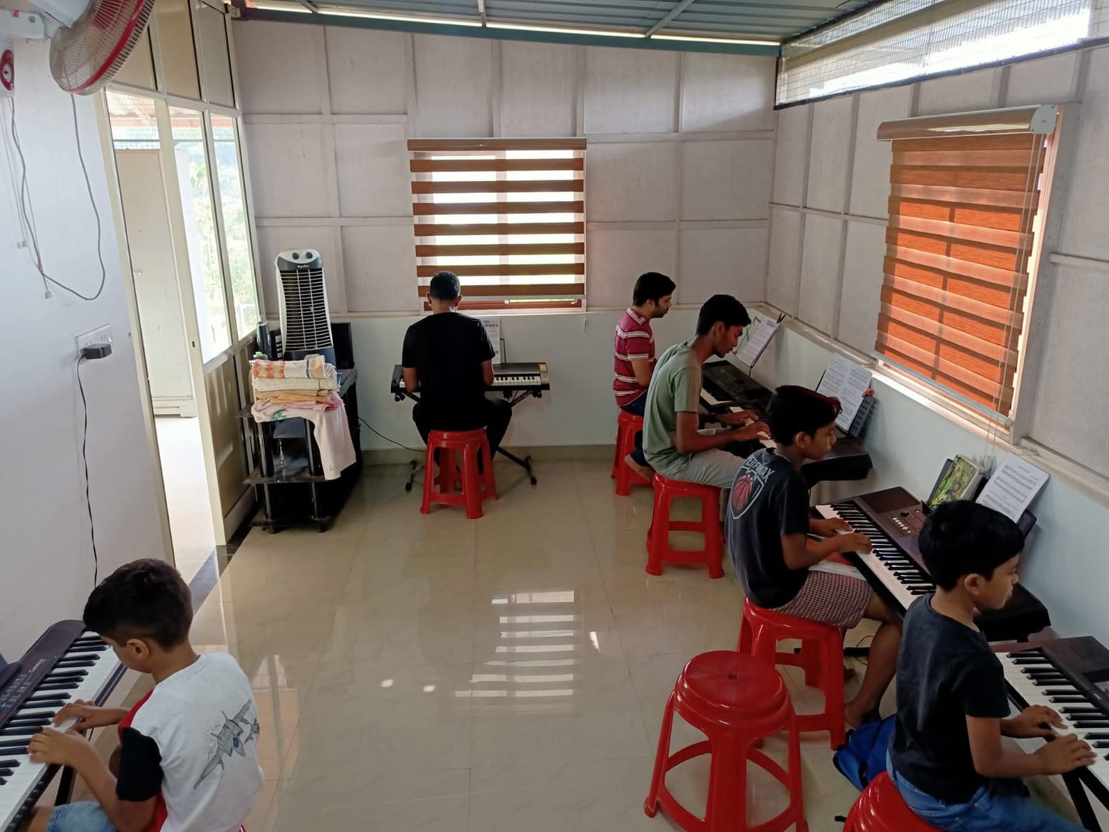 Student playing
